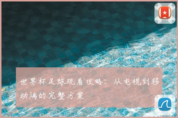 世界杯足球观看攻略:从电视到移动端的完整方案